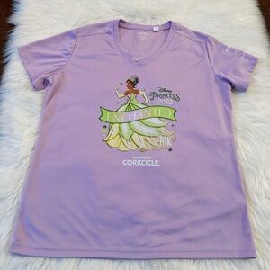 RunDisney Princess Tiana 2022 10K Marathon Short Sleeve T-shirt Top Purple Large